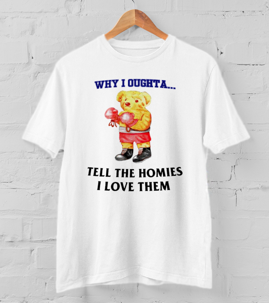 Why I Oughta Bear With Boxing Gloves Tell The Homies I Love Them T-Shirt