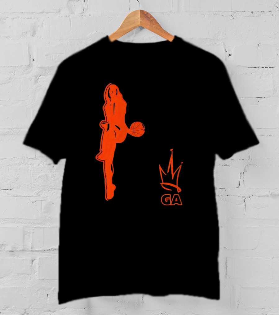 Georgia Amoore GA Basketball Silhouette With Crown T-Shirt