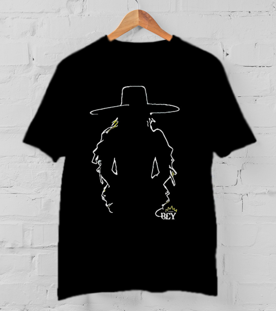 Queen BEY Silhouette With Crown Outline T-Shirt