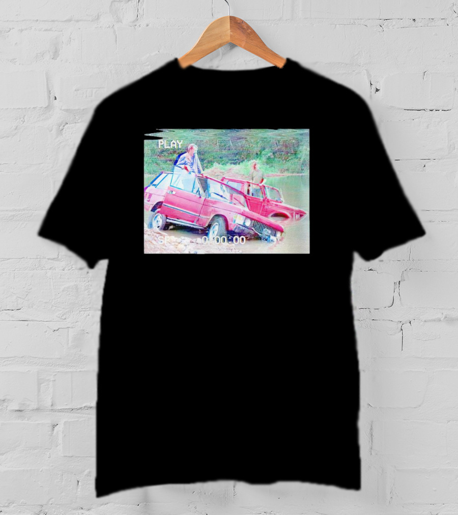 Top Gear Bolivia River Scene Retro Car Adventure Play T-Shirt