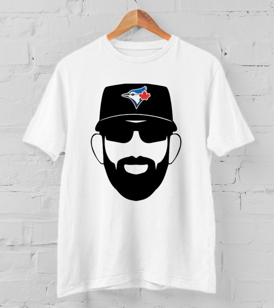 Toronto Blue Jays Jose Bautista Honda Level Of Excellent Blue Jay Logo Hat And Beard T-Shirt