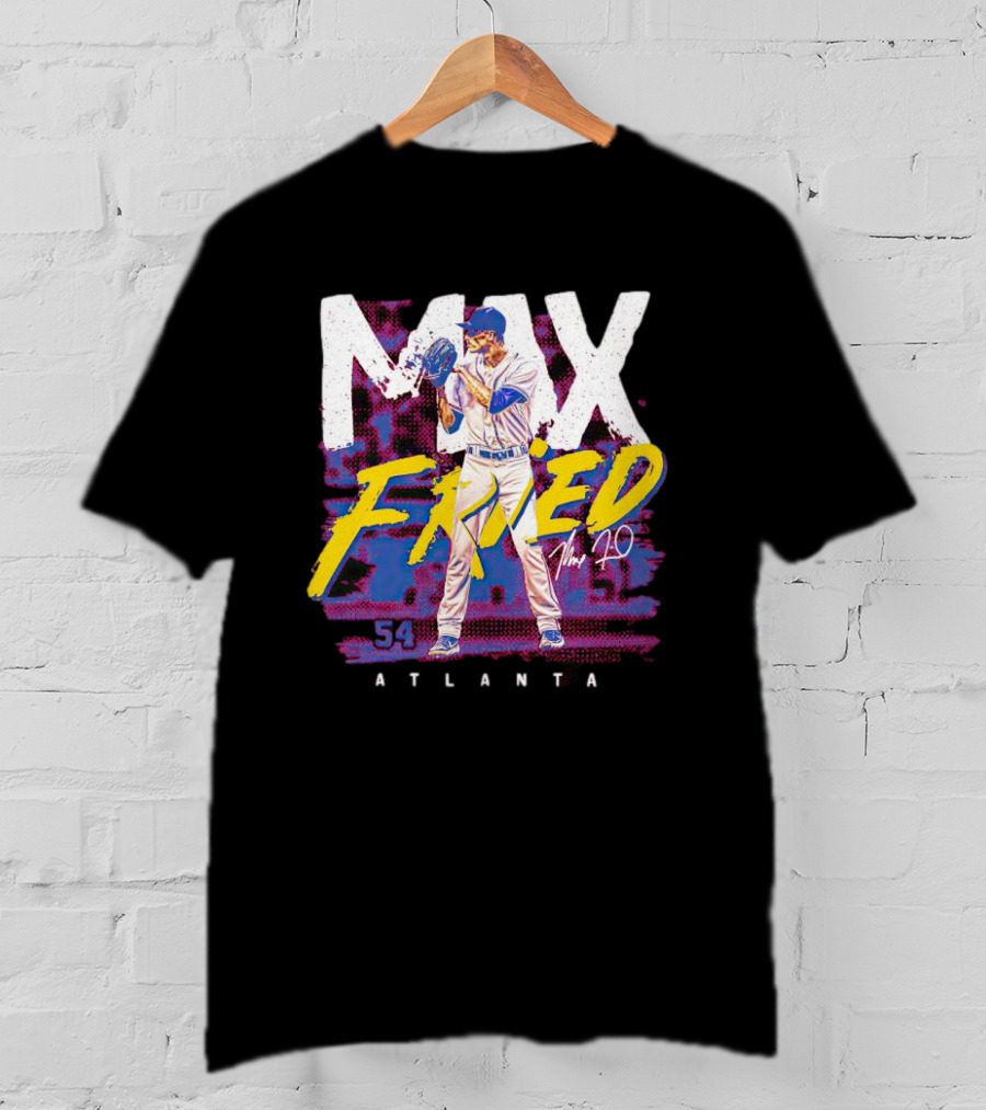 Max Fried Atlanta Signature 54 Player Action T-Shirt