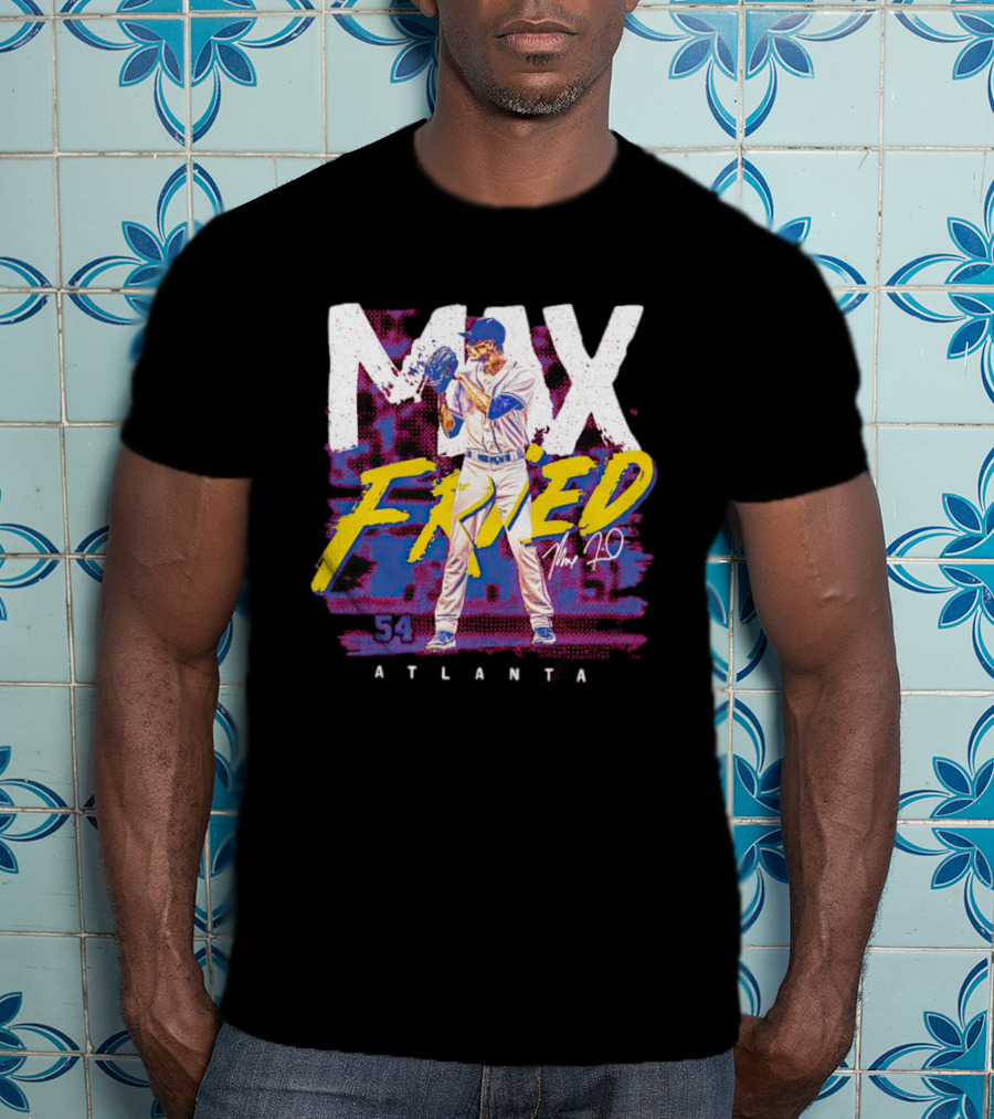 Max Fried Atlanta Signature 54 Player Action T-Shirt