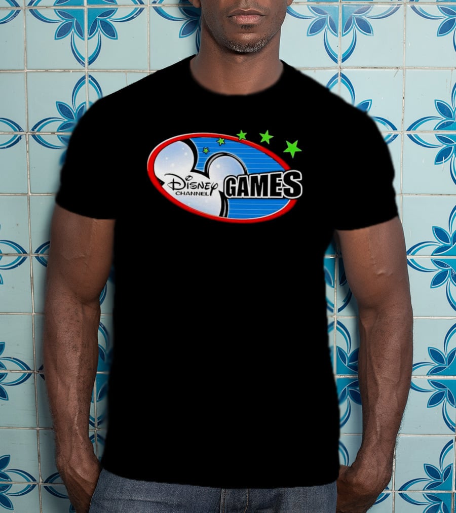 Disney Channel Games Logo With Stars And Iconic Symbols T-Shirt