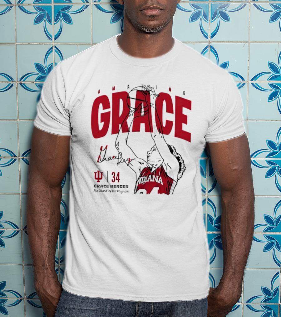 Amazing Grace Berger Indiana Fever 34 The Heart Of The Program Basketball T-Shirt