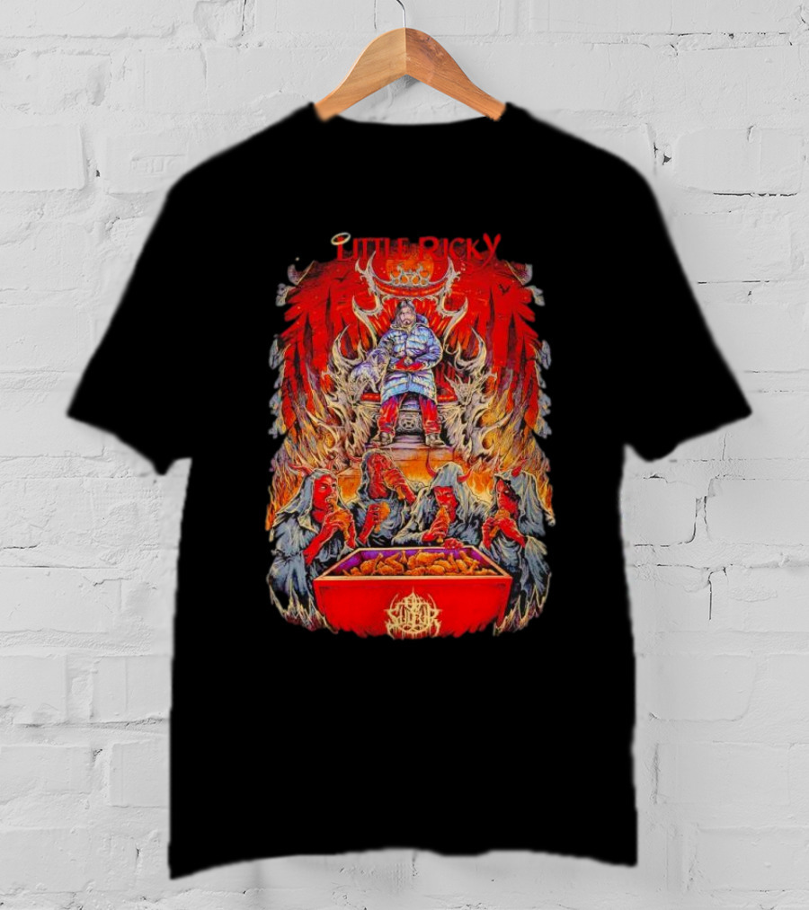 Ov Sulfur Little Ricky Throne With Red Crown And Flames T-Shirt