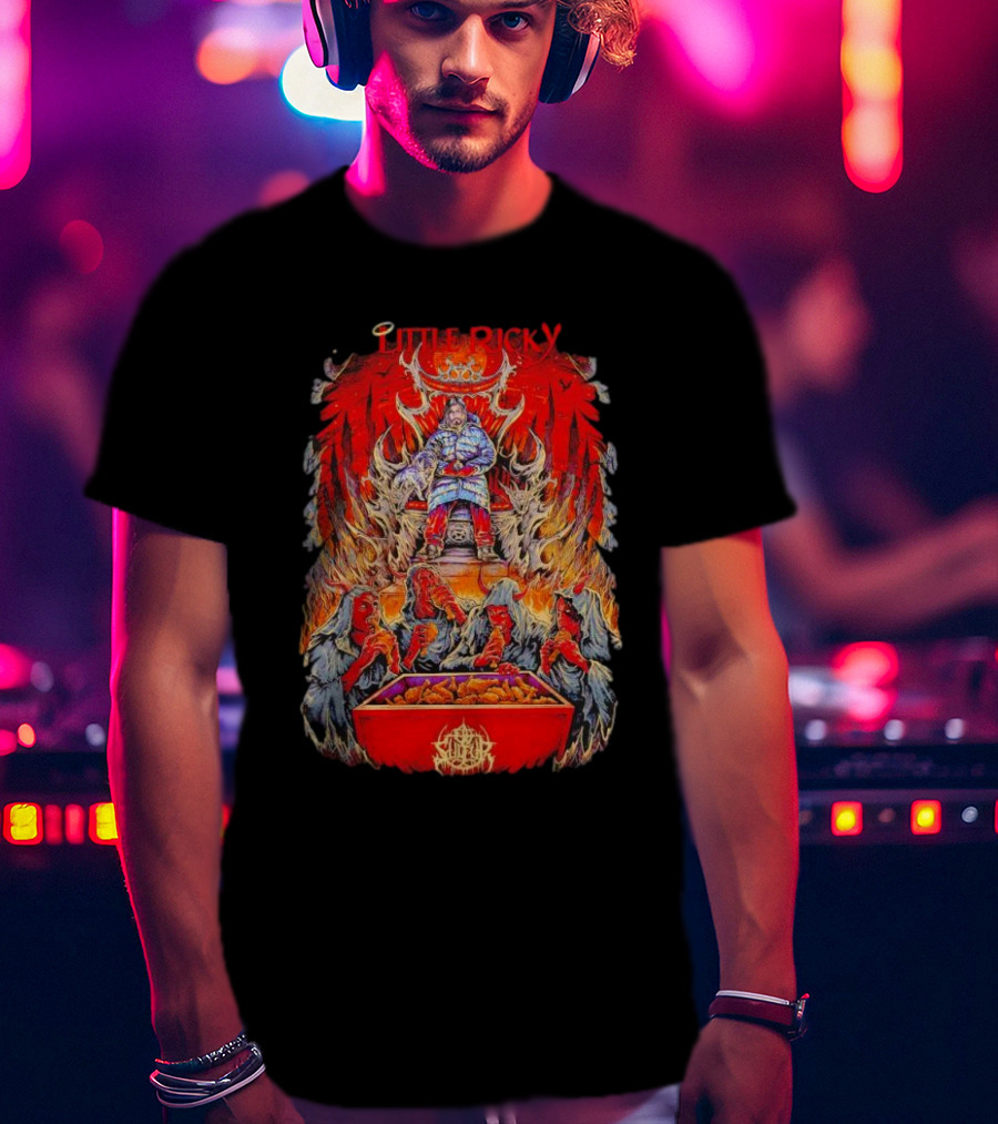Ov Sulfur Little Ricky Throne With Red Crown And Flames T-Shirt