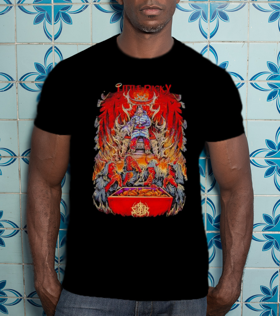 Ov Sulfur Little Ricky Throne With Red Crown And Flames T-Shirt