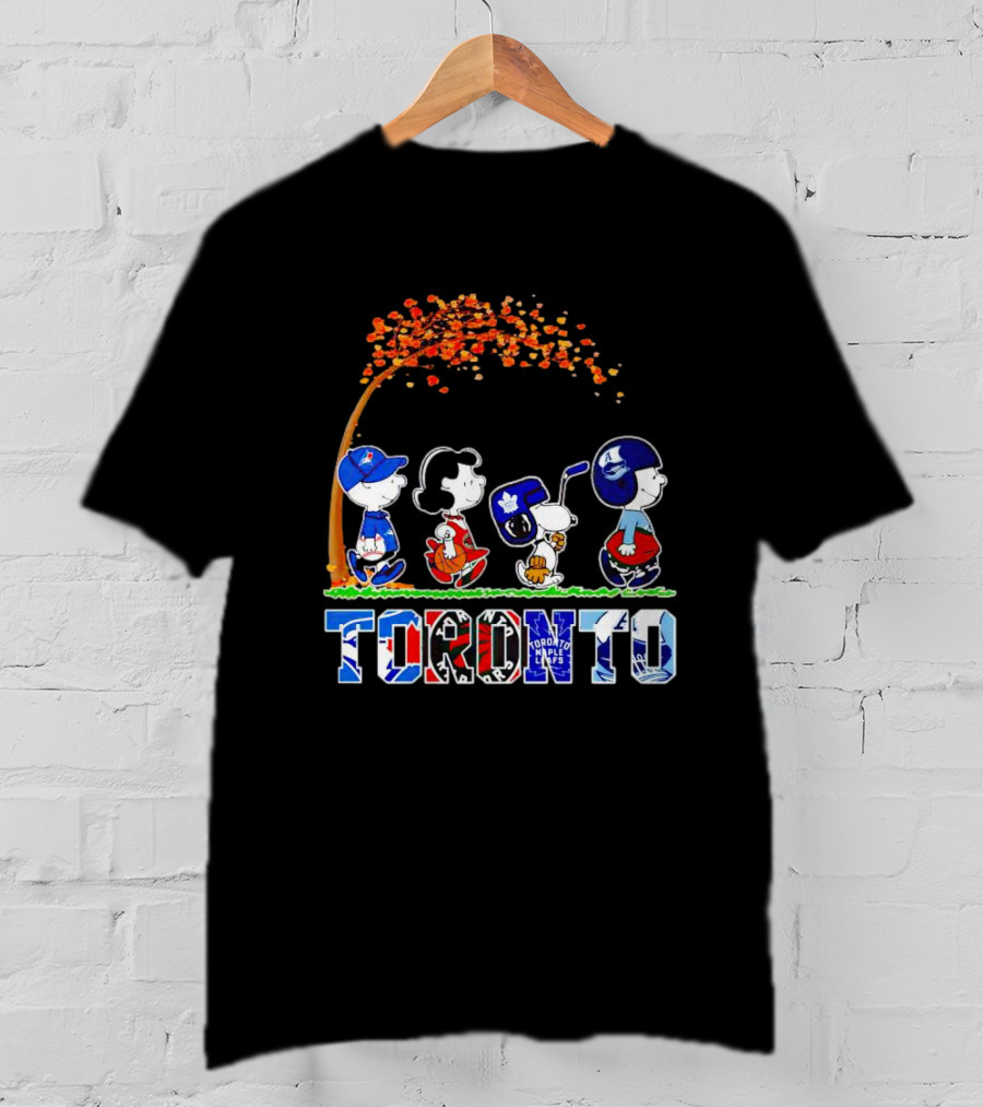 Toronto Sports Teams Autumn Peanuts Characters T-Shirt