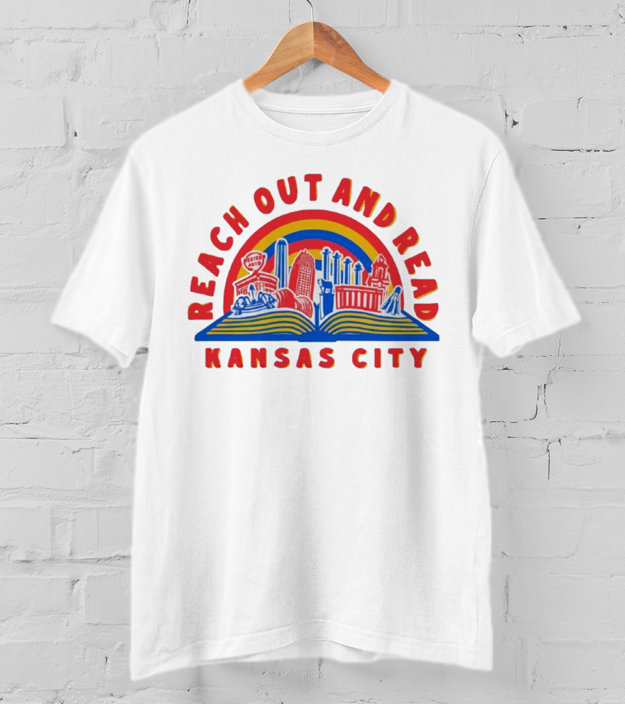 Reach Out And Read Kansas City Skyline With Book T-Shirt