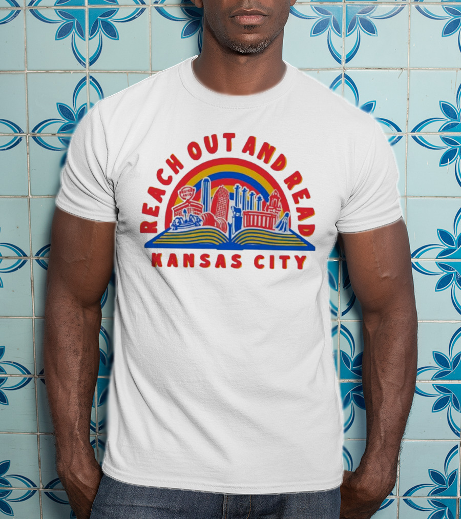 Reach Out And Read Kansas City Skyline With Book T-Shirt