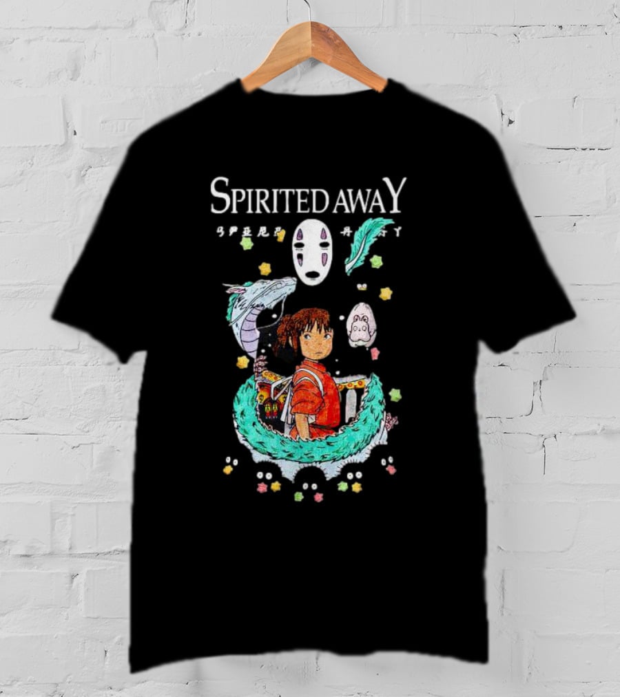 Spirited Away Characters Chihiro Haku No-Face Symbols T-Shirt