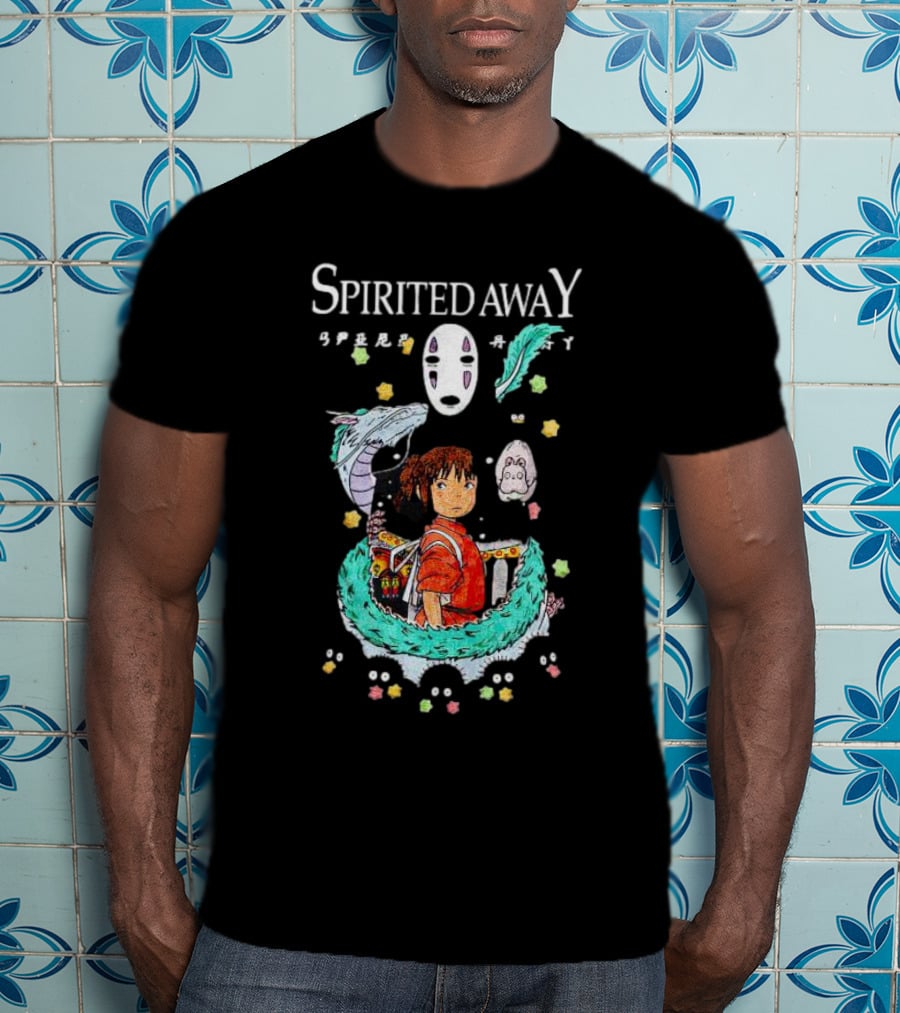 Spirited Away Characters Chihiro Haku No-Face Symbols T-Shirt
