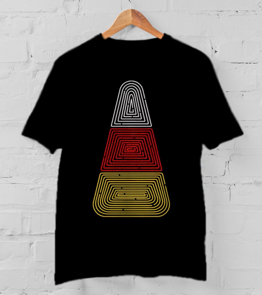 Candy Corn Tri-Color Neon Maze T-Shirt