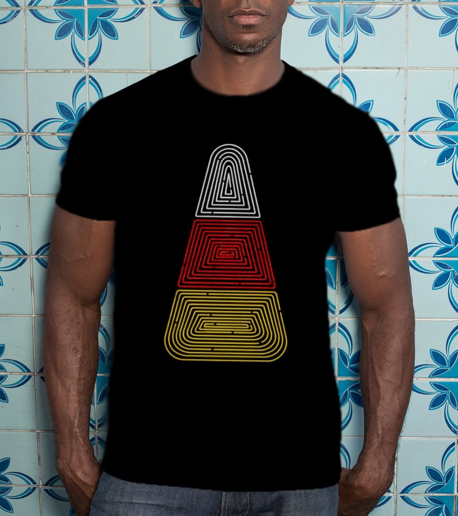 Candy Corn Tri-Color Neon Maze T-Shirt