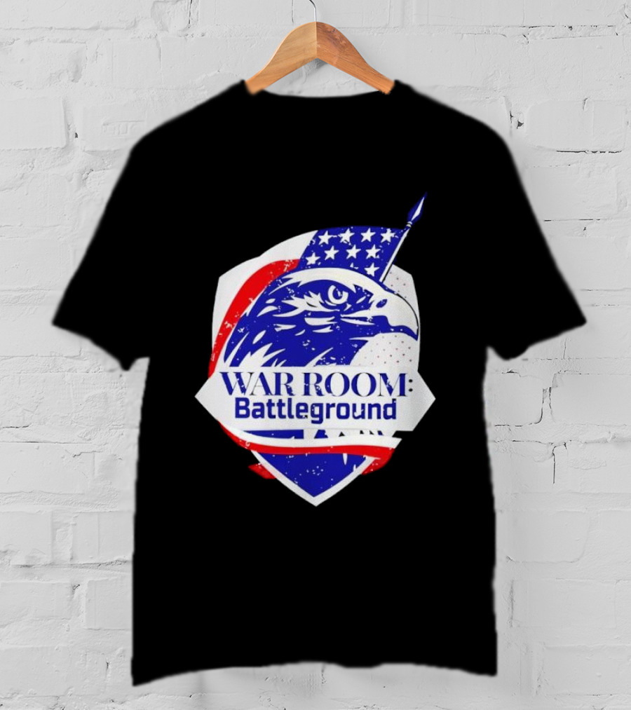 War Room Battleground Eagle American Flag Crest T-Shirt