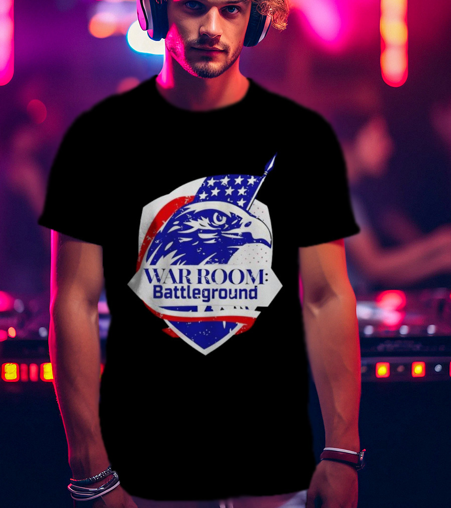 War Room Battleground Eagle American Flag Crest T-Shirt