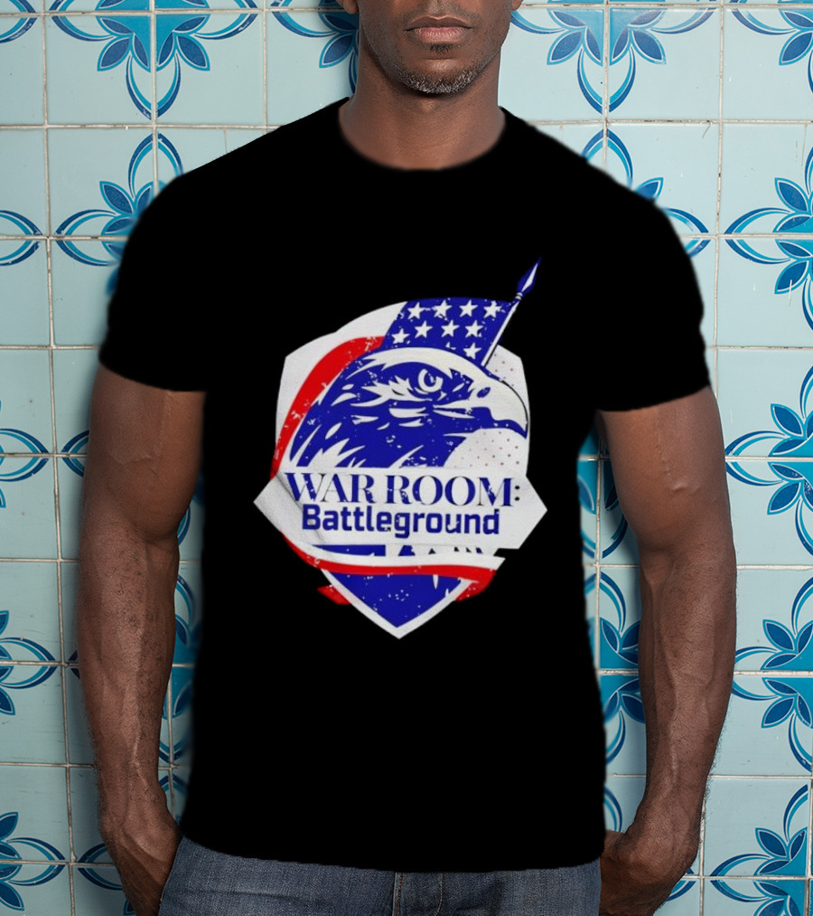 War Room Battleground Eagle American Flag Crest T-Shirt