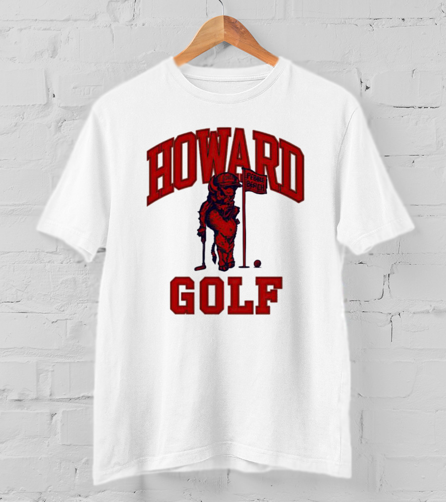 Howard Golf Pebble Beach Vintage Style Bull Golfer T-Shirt