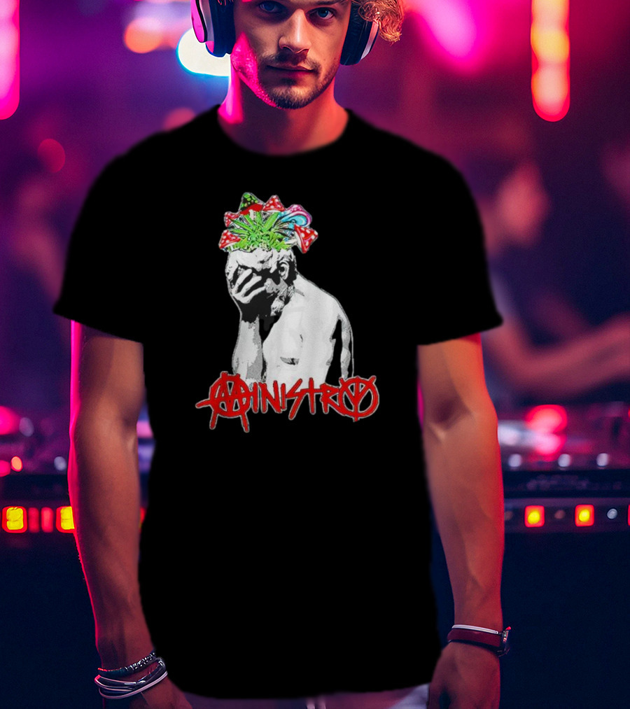 Ministry Anarchy Statue Psychedelic Mushrooms T-Shirt