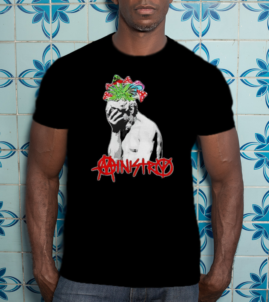 Ministry Anarchy Statue Psychedelic Mushrooms T-Shirt