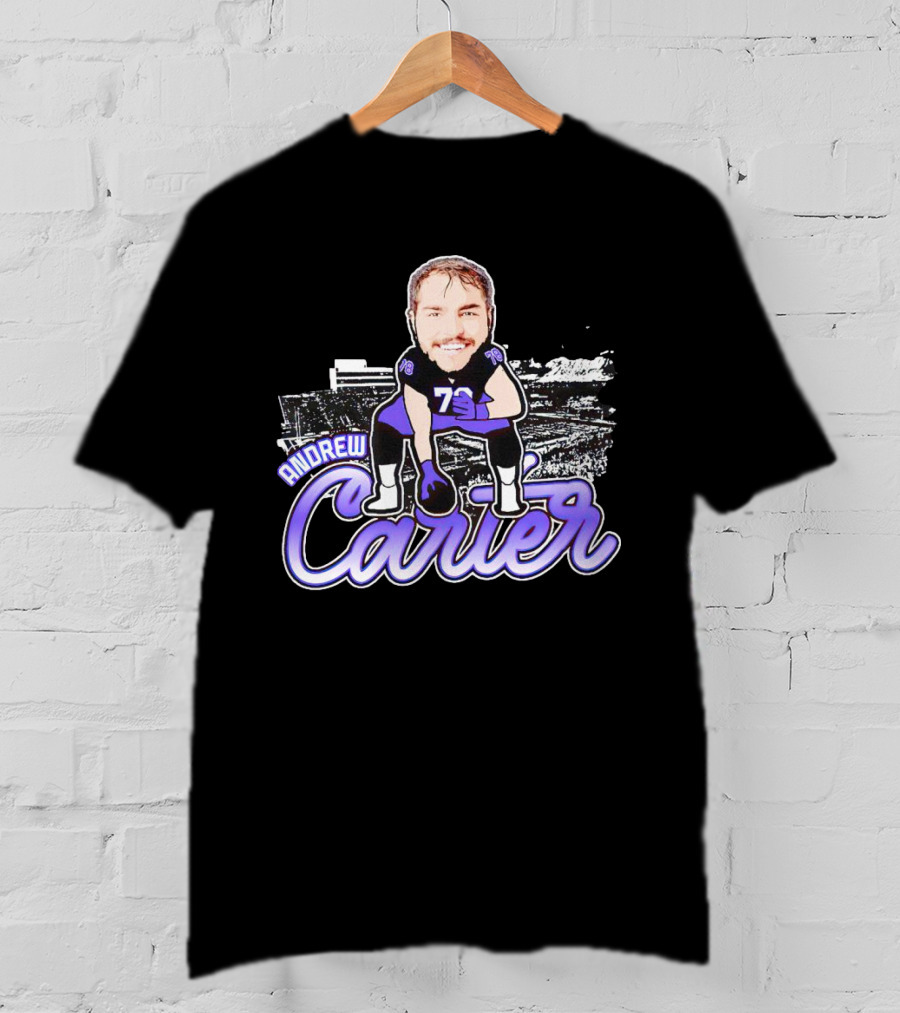 Andrew Carter Caricature Football Player Signature T-Shirt