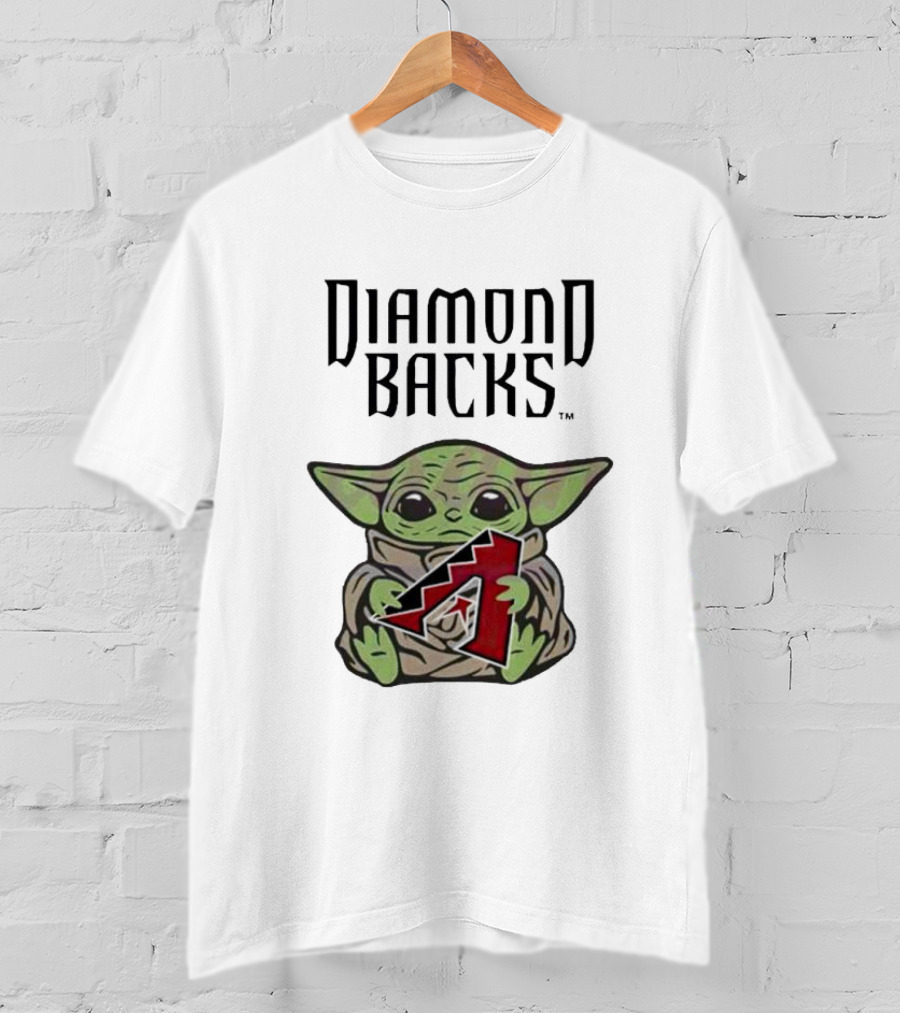 Diamondbacks Baby Yoda Hugging T-Shirt