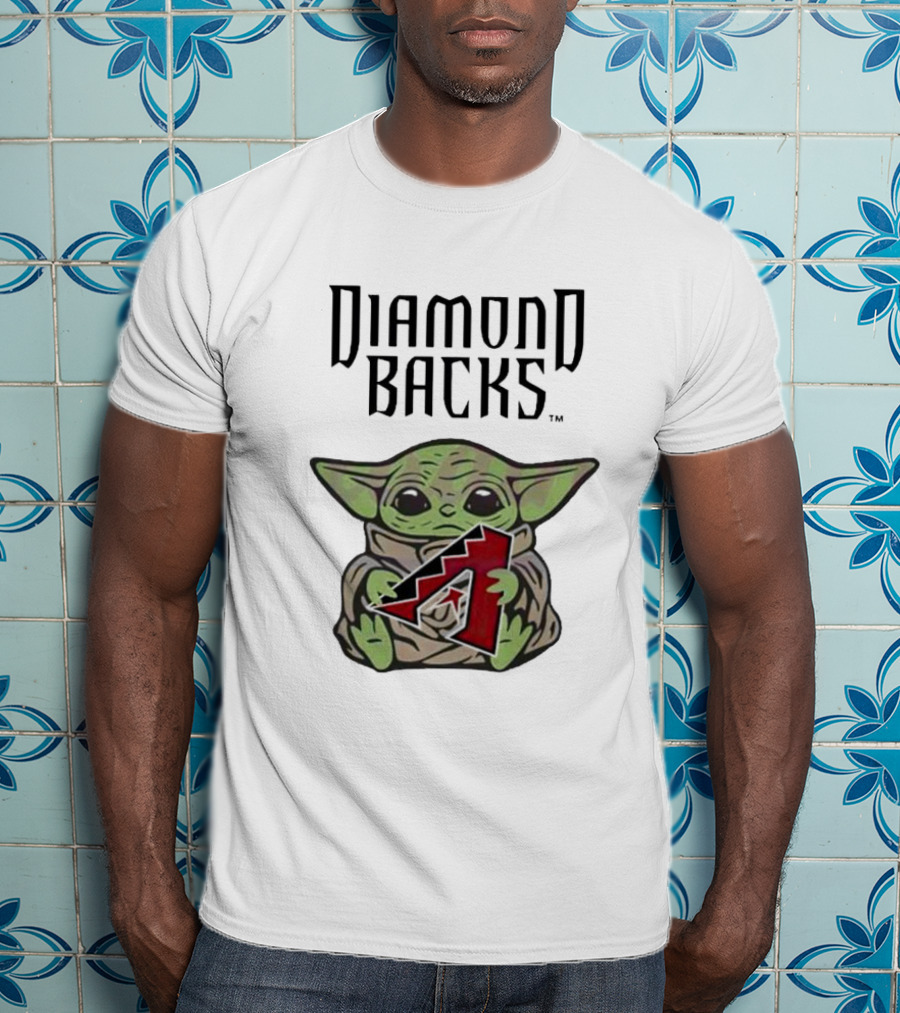 Diamondbacks Baby Yoda Hugging T-Shirt