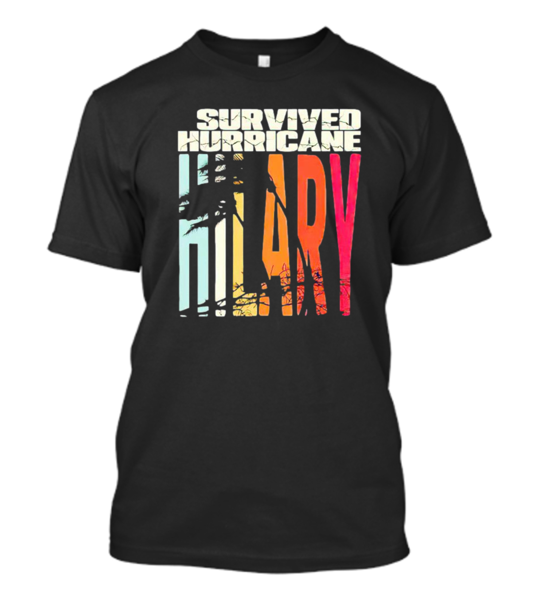 Survived Hurricane Hilary Tropical Storm Palm Trees Sunset T-Shirt