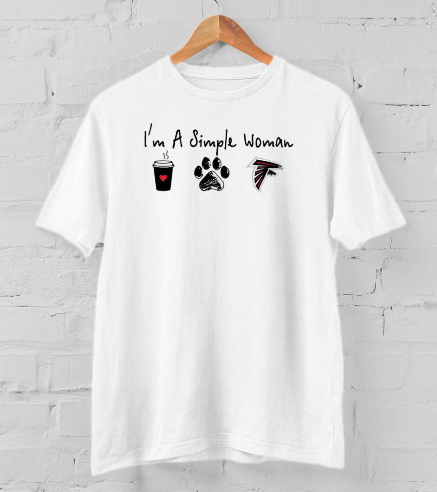 I’m A Simple Woman Coffee Paw Atlanta Falcons T-Shirt