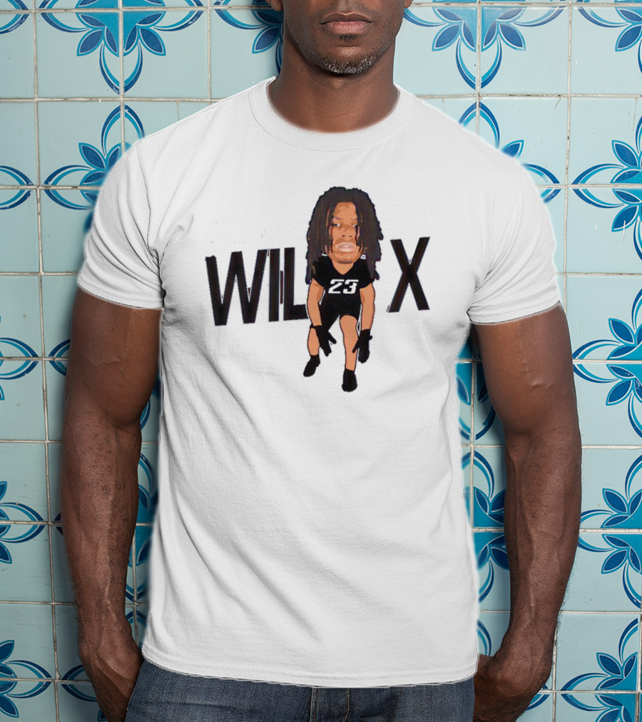 Javeon Wilcox 23 Caricature Signature T-Shirt