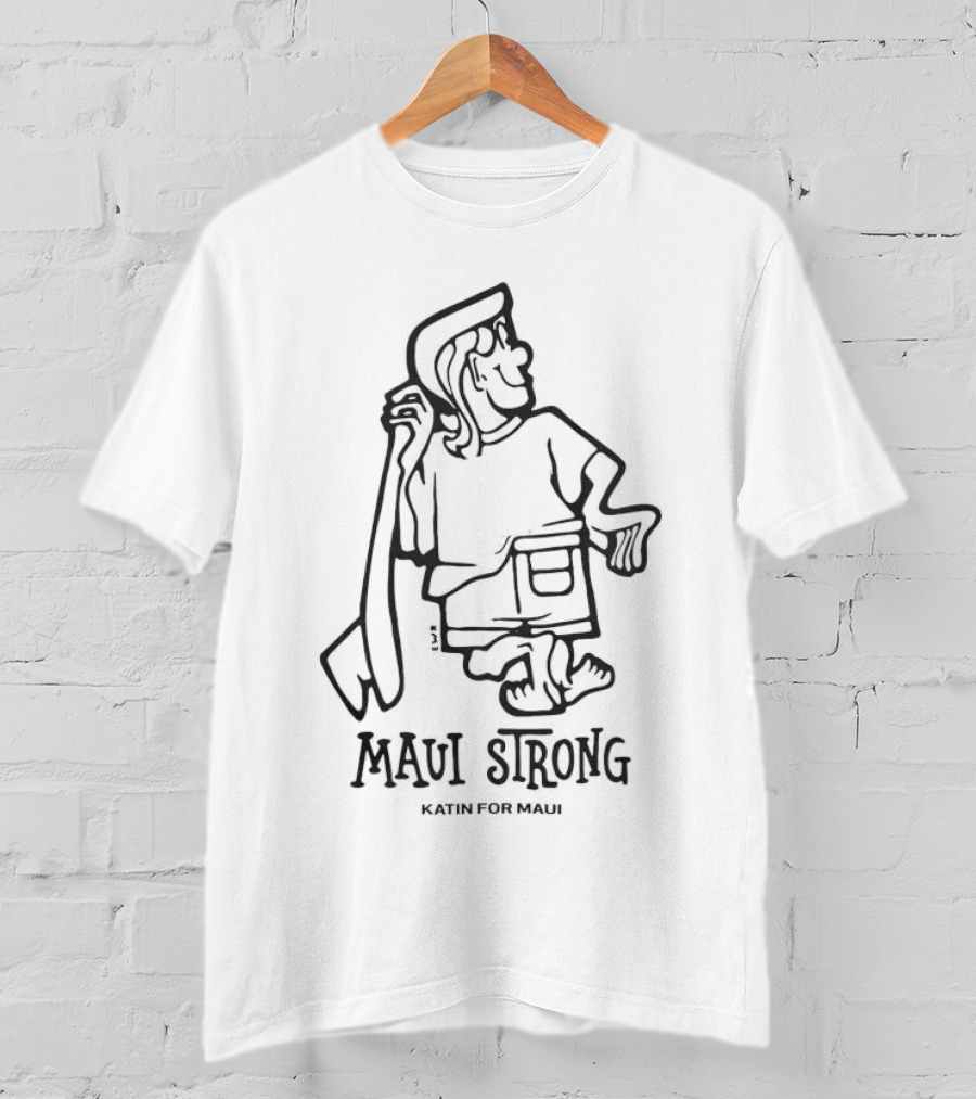 Maui Strong Katin For Maui Vintage Surfer T-Shirt