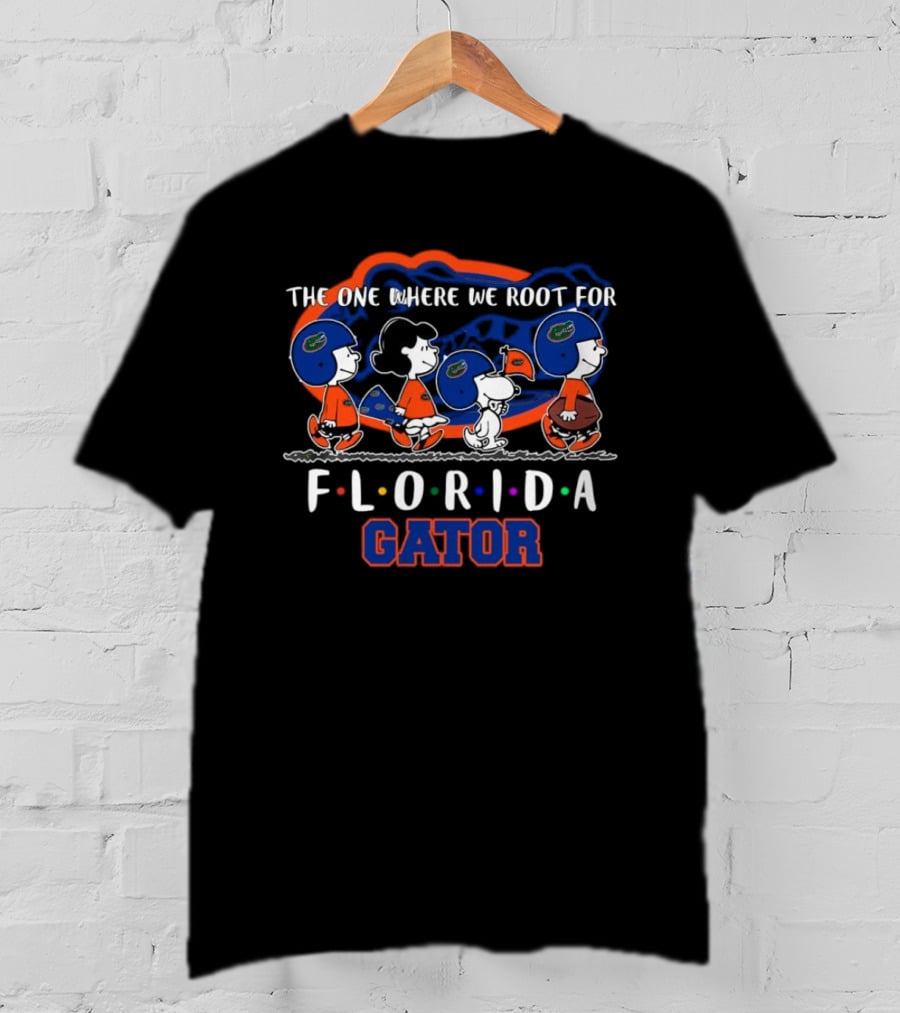 The One Where We Root For Florida Gator Peanuts Characters Football Helmets T-Shirt