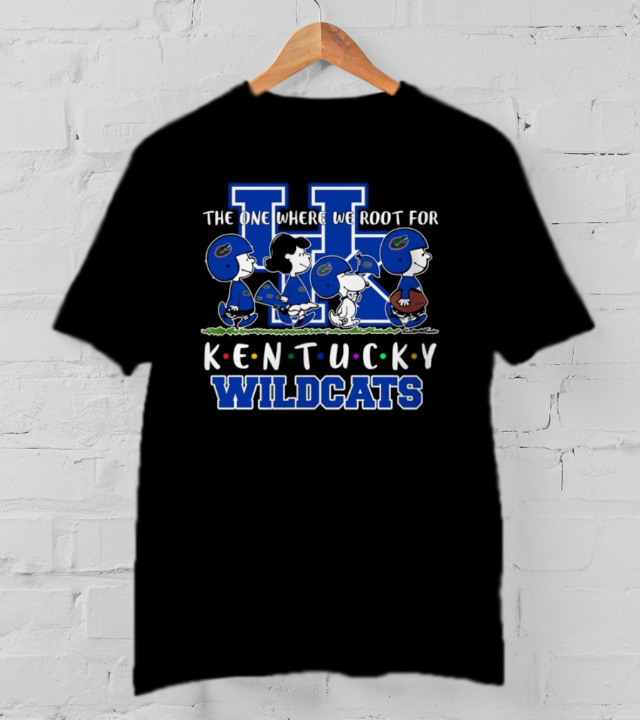 The One Where We Root For Kentucky Wildcats Peanuts Characters T-Shirt