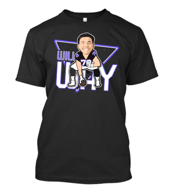 WILL WAY 70 Caricature Signature Football T-Shirt