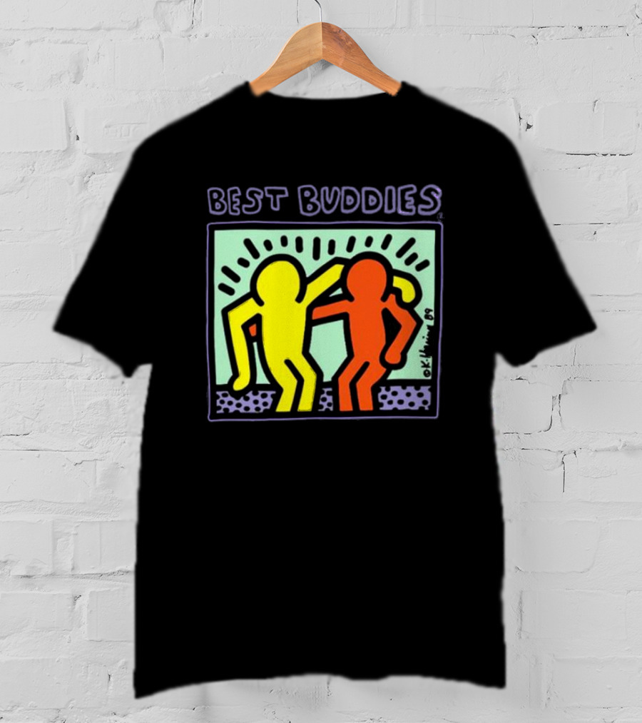 Keith Haring Best Buddies Dancing Figures T-Shirt