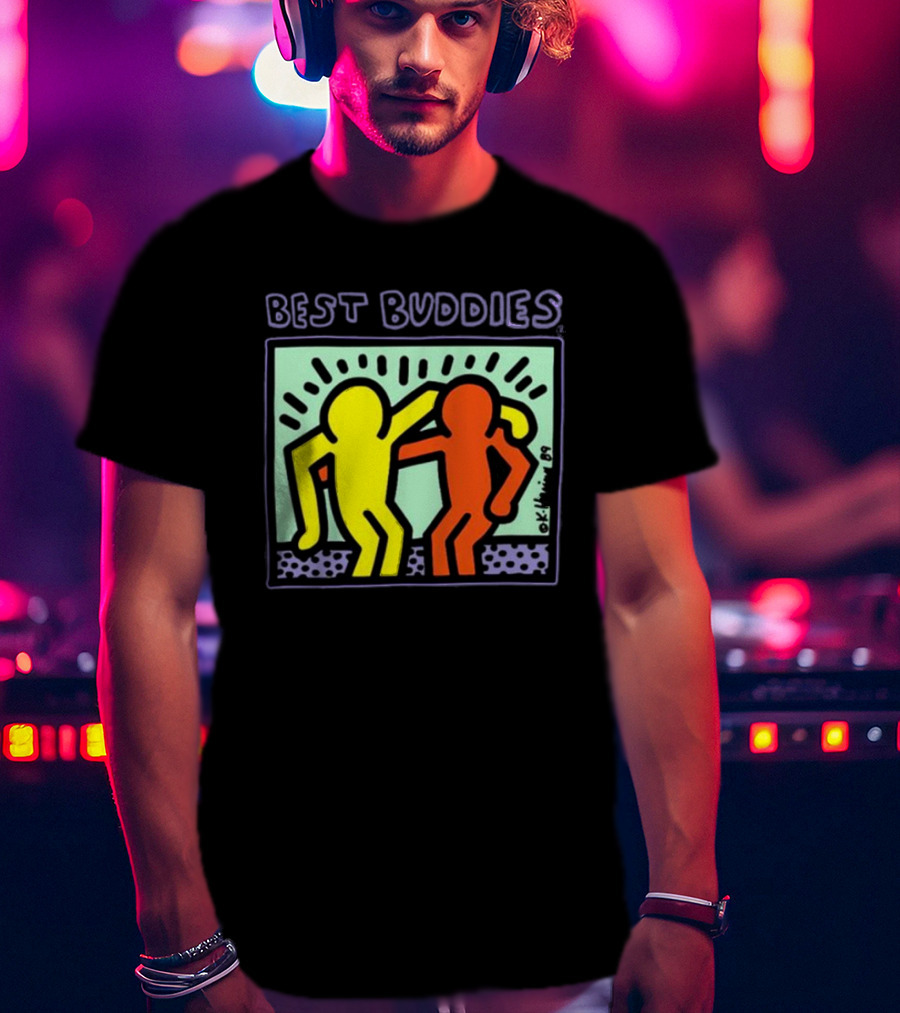 Keith Haring Best Buddies Dancing Figures T-Shirt