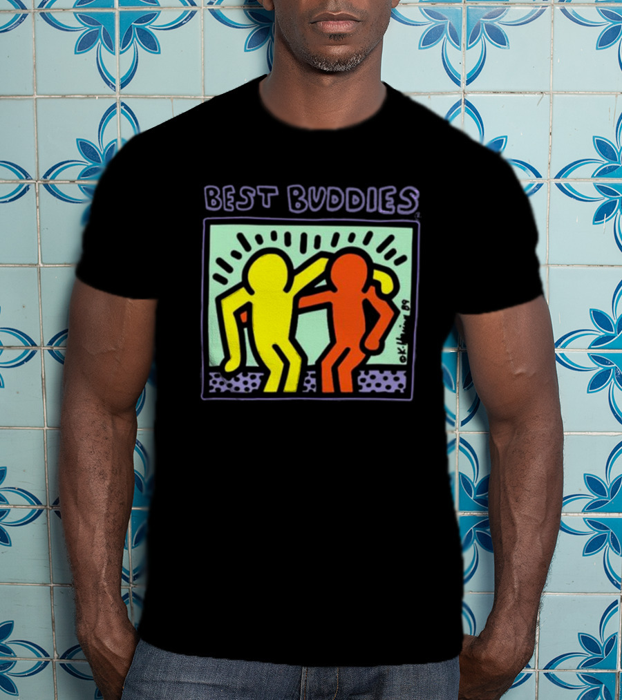 Keith Haring Best Buddies Dancing Figures T-Shirt