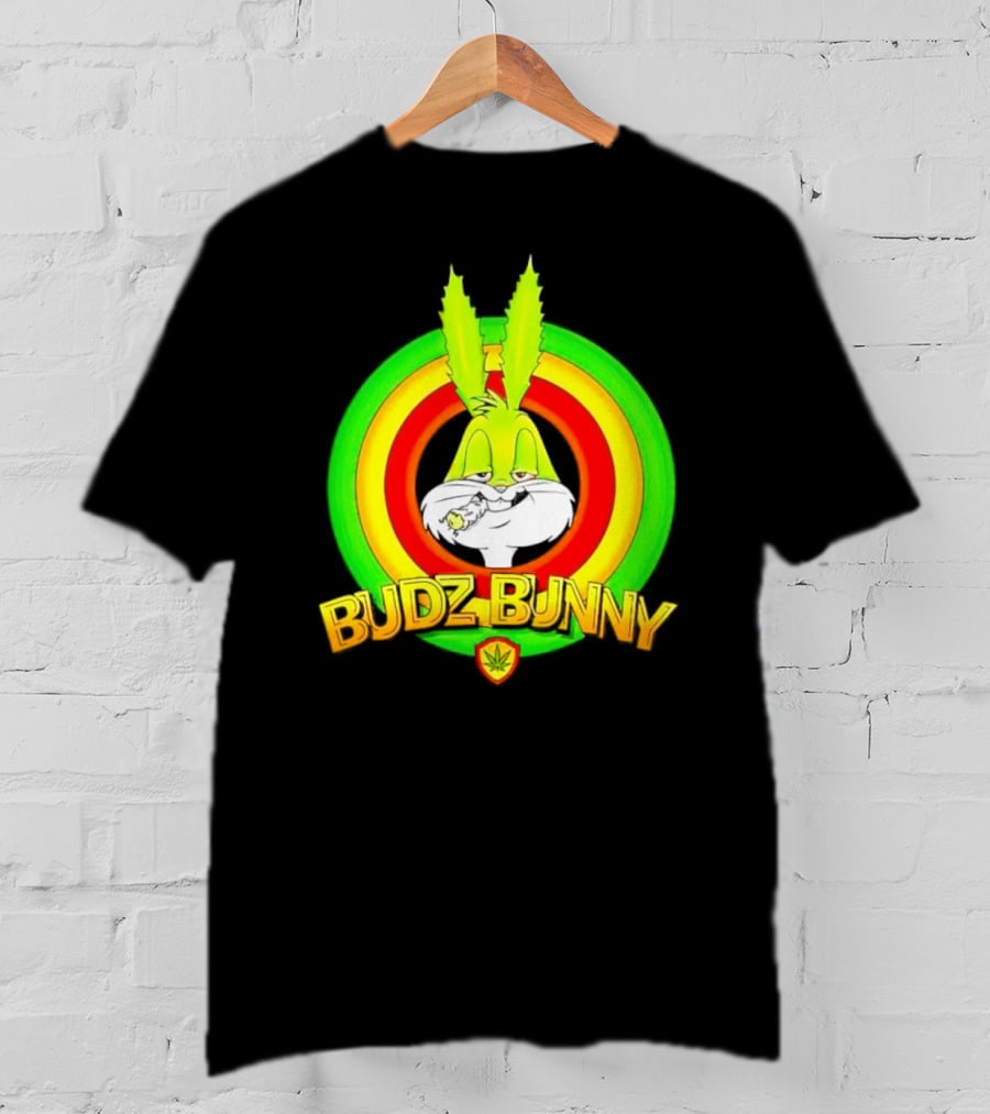 Budz Bunny Cannabis Inspired Cartoon Character T-Shirt