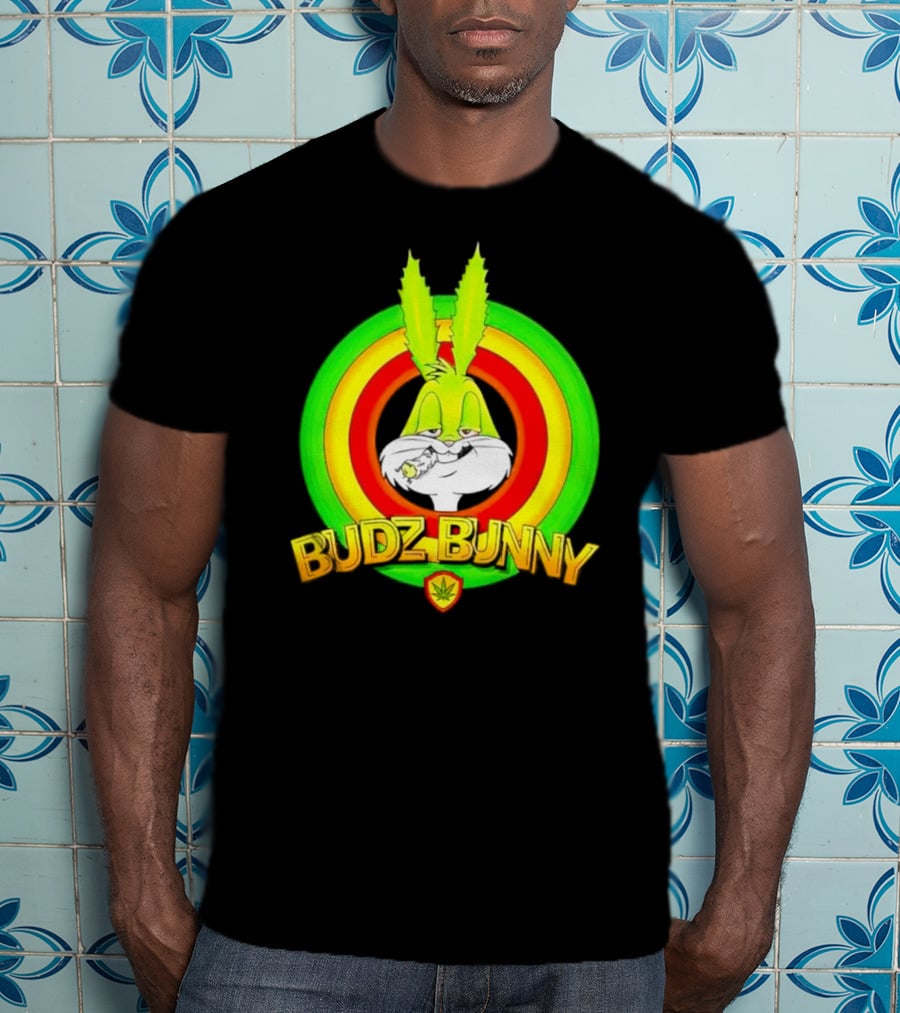 Budz Bunny Cannabis Inspired Cartoon Character T-Shirt