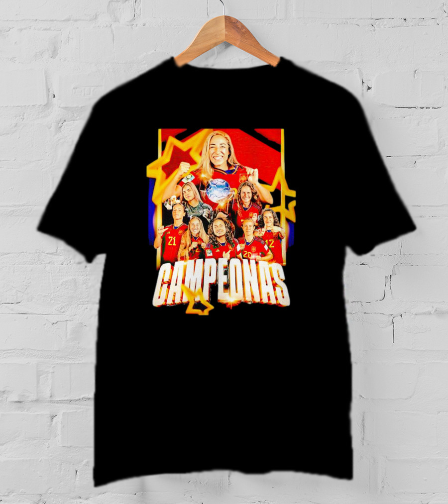 Real Madrid C.F. Campeonas Del Mundo Celebrating Victory With Stars And Smiling Athletes T-Shirt
