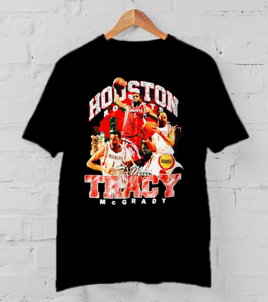 Houston Rockets T-Mac Tracy McGrady Hardwood Classics Bling Concert T-Shirt