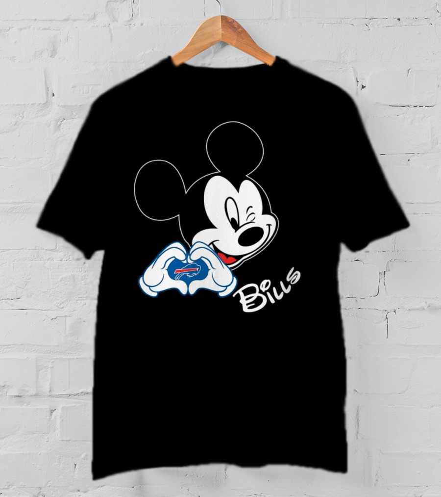Mickey Heart Hands Buffalo Bills T-Shirt
