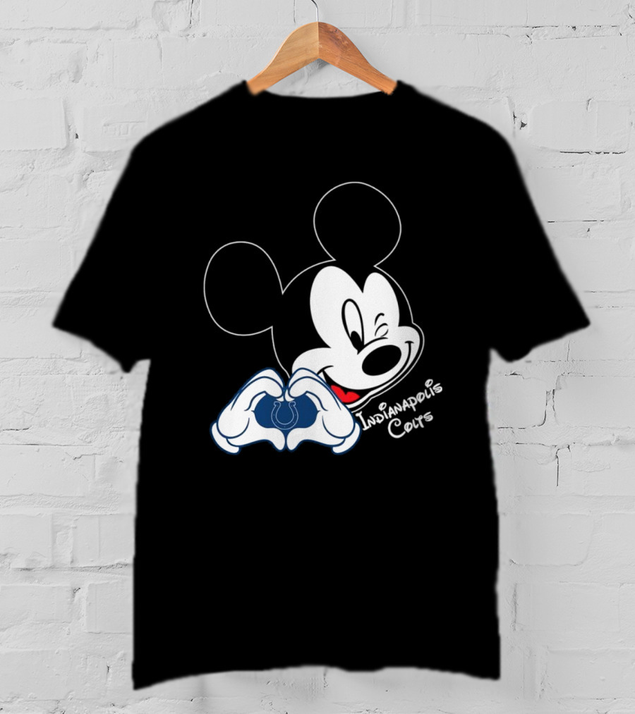 Mickey Indianapolis Colts Heart T-Shirt