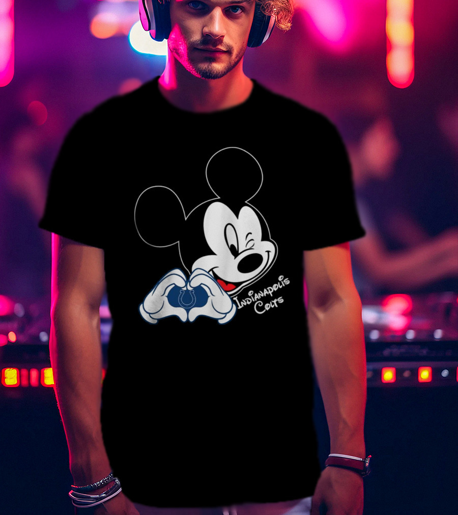 Mickey Indianapolis Colts Heart T-Shirt