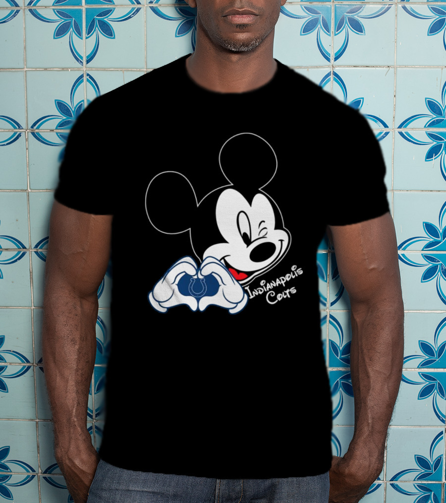 Mickey Indianapolis Colts Heart T-Shirt