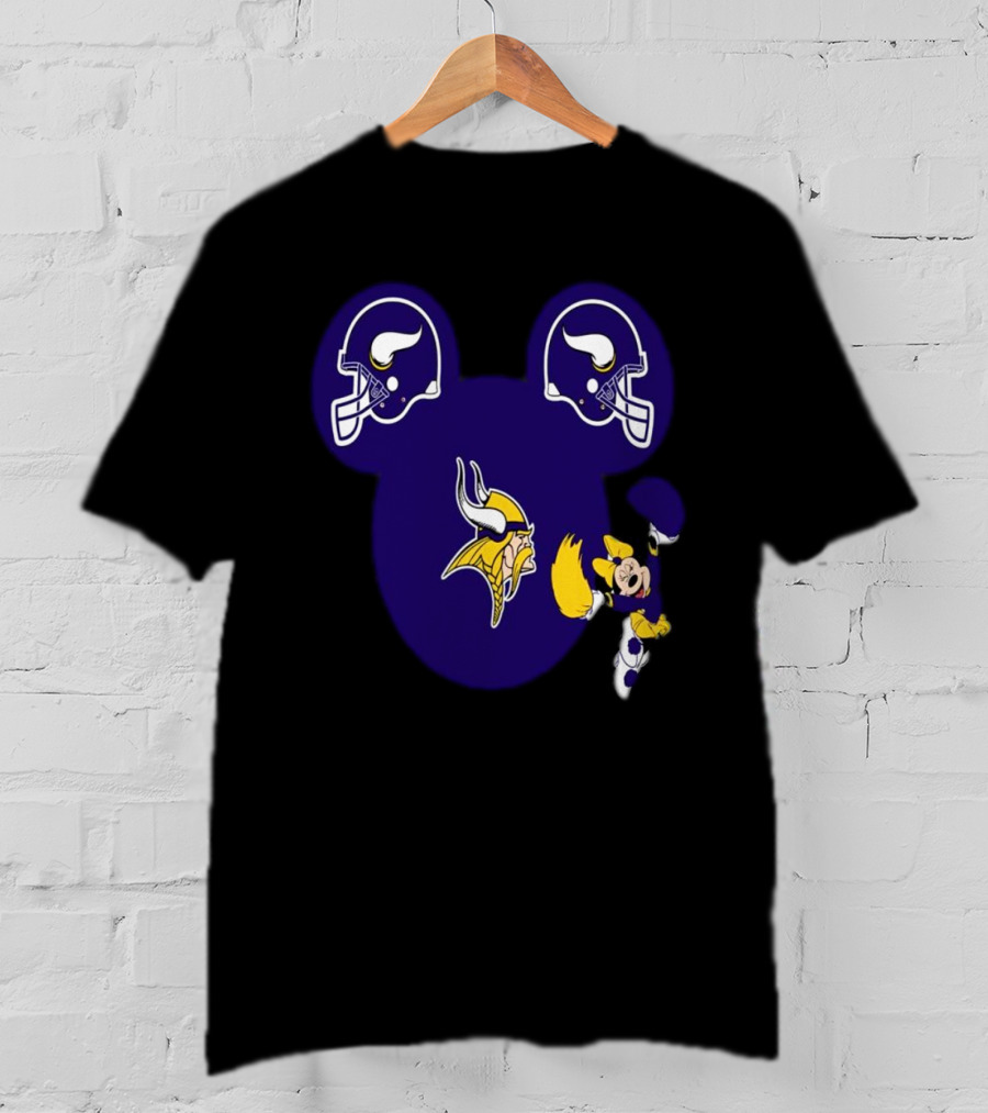 Minnesota Vikings Mickey Mouse Helmets T-Shirt