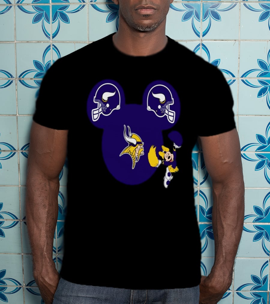 Minnesota Vikings Mickey Mouse Helmets T-Shirt