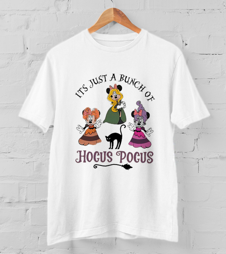 It's Just A Bunch Of Hocus Pocus Minnie Mouse Halloween Magic T-Shirt
