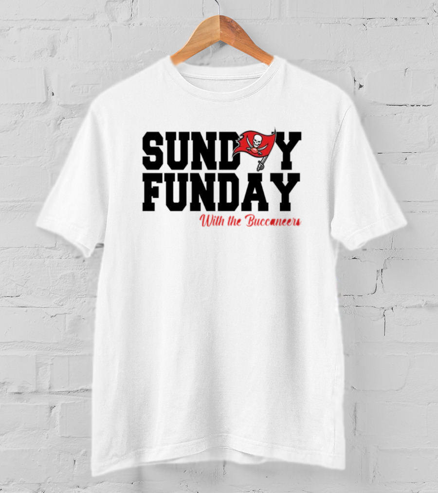 Sunday Funday With The Buccaneers Pirate Flag T-Shirt
